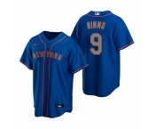 Men's Nike New York Mets #9 Brandon Nimmo Royal Alternate Road Stitched Baseball Jersey