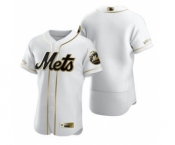 Men's Nike New York Mets Blank White 2020 Authentic Golden Edition Baseball Jersey