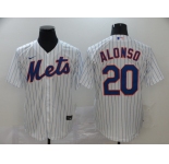 Nike Men's New York Mets #20 Pete Alonso White Alternate Home Cool Base Baseball Jersey