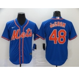 Nike Men's New York Mets #48 Jacob deGrom Blue Alternate Home Cool Base Baseball Jersey
