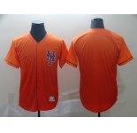 Nike Men's New York Mets Blank Orange Drift Edition Cool Base Baseball Jersey