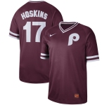 Men's Nike Philadelphia Phillies #17 Rhys Hoskins Red M&N Jersey