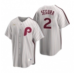 Men's Nike Philadelphia Phillies #2 Jean Segura White Cooperstown Collection Home Stitched Baseball Jersey