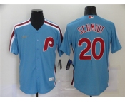 Men's Nike Philadelphia Phillies #20 Mike Schmidt Blue Retro Stitched Baseball Jersey