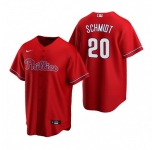 Men's Nike Philadelphia Phillies #20 Mike Schmidt Red Alternate Stitched Baseball Jersey