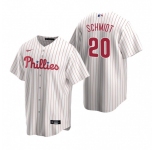 Men's Nike Philadelphia Phillies #20 Mike Schmidt White Home Stitched Baseball Jersey