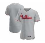 Men's Nike Philadelphia Phillies 2020 Gray Road Authentic Official Team Baseball Jersey