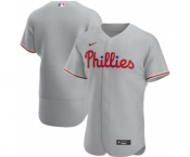 Men's Nike Philadelphia Phillies 2020 Gray Road Authentic Official Team Baseball Jersey