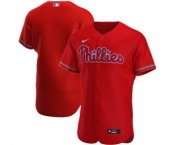 Men's Nike Philadelphia Phillies 2020 Red Alternate Authentic Team Baseball Jersey
