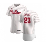 Men's Nike Philadelphia Phillies #23 Kyle Garlick White Home 2020 Authentic Player Baseball Jersey