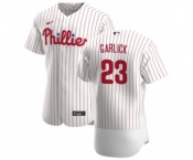 Men's Nike Philadelphia Phillies #23 Kyle Garlick White Home 2020 Authentic Player Baseball Jersey