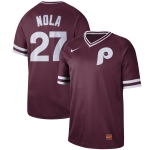 Men's Nike Philadelphia Phillies  #27 Aaron Nola Red M&N Jersey
