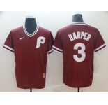 Men's Nike Philadelphia Phillies #3 Bryce Harper Red M&N  Jersey