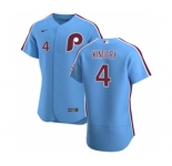 Men's Nike Philadelphia Phillies #4 Scott Kingery Light Blue Alternate 2020 Authentic Player Baseball Jersey