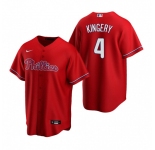 Men's Nike Philadelphia Phillies #4 Scott Kingery Red Alternate Stitched Baseball Jersey