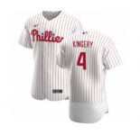 Men's Nike Philadelphia Phillies #4 Scott Kingery White Home 2020 Authentic Player Baseball Jersey