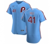 Men's Nike Philadelphia Phillies #41 David Hale Light Blue Alternate 2020 Authentic Player Baseball Jersey