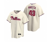 Men's Nike Philadelphia Phillies #43 Nick Pivetta Cream Alternate Stitched Baseball Jersey
