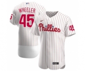 Men's Nike Philadelphia Phillies #45 Zack Wheeler 2020 White Alternate Authentic Player Baseball Jersey
