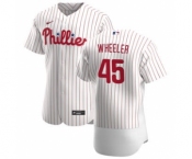 Men's Nike Philadelphia Phillies #45 Zack Wheeler White Home 2020 Authentic Player Baseball Jersey