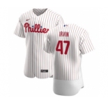 Men's Nike Philadelphia Phillies #47 Cole Irvin White Home 2020 Authentic Player Baseball Jersey