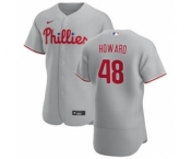 Men's Nike Philadelphia Phillies #48 Spencer Howard Gray Road 2020 Authentic Player Baseball Jersey