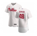 Men's Nike Philadelphia Phillies #48 Spencer Howard White Home 2020 Authentic Player Baseball Jersey