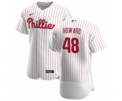 Men's Nike Philadelphia Phillies #48 Spencer Howard White Home 2020 Authentic Player Baseball Jersey