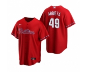 Men's Nike Philadelphia Phillies #49 Jake Arrieta Red Alternate Stitched Baseball Jersey