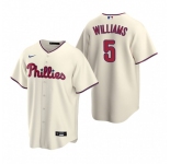 Men's Nike Philadelphia Phillies #5 Nick Williams Cream Alternate Stitched Baseball Jersey