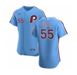 Men's Nike Philadelphia Phillies #55 Ranger Suarez Light Blue Alternate 2020 Authentic Player Baseball Jersey