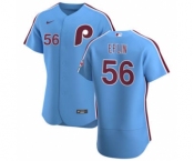 Men's Nike Philadelphia Phillies #56 Zach Eflin Light Blue Alternate 2020 Authentic Player Baseball Jersey