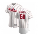 Men's Nike Philadelphia Phillies #58 Seranthony Dominguez White Home 2020 Authentic Player Baseball Jersey