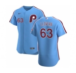 Men's Nike Philadelphia Phillies #63 Mauricio Llovera Light Blue Alternate 2020 Authentic Player Baseball Jersey