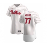 Men's Nike Philadelphia Phillies #77 Adonis Medina White Home 2020 Authentic Player Baseball Jersey