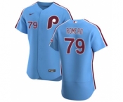 Men's Nike Philadelphia Phillies #79 JoJo Romero Light Blue Alternate 2020 Authentic Player Baseball Jersey