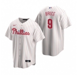 Men's Nike Philadelphia Phillies #9 Jay Bruce White Home Stitched Baseball Jersey
