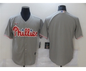 Men's Nike Philadelphia Phillies Blank Gray Road Stitched Baseball Jersey