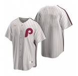 Men's Nike Philadelphia Phillies Blank White Cooperstown Collection Home Stitched Baseball Jersey