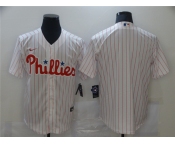 Men's Nike Philadelphia Phillies Blank White Home Stitched Baseball Jersey