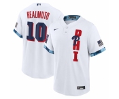 Men's Philadelphia Phillies #10 J.T. Realmuto Nike White 2021 MLB All-Star Game Replica Player Jersey