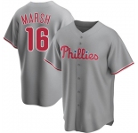 Men's  Philadelphia Phillies #16 Brandon Marsh Gray Cool Base Stitched Jersey