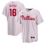 Men's Philadelphia Phillies #16 Marsh White Stitched MLB Cool Base Nike Jersey