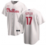 Men's Philadelphia Phillies #17 Max Kepler White 2024 Cool Base Stitched Jersey