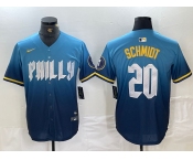 Men's Philadelphia Phillies #20 Mike Schmidt Blue 2024 City Cool Base Jersey