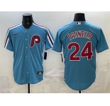 Men's Philadelphia Phillies #24 Andrew Painter Blue Cool Base Stitched Jersey