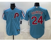 Men's Philadelphia Phillies #24 Andrew Painter Blue Cool Base Stitched Jersey