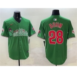 Men's Philadelphia Phillies #28 Alec Bohm Green Phanatic Limited Stitched Jersey