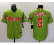 Men's Philadelphia Phillies #3 Bryce Harper Green Stitched Cool Base Nike Jersey