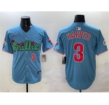 Men's Philadelphia Phillies #3 Bryce Harper Light Blue Phanatic Limited Stitched Jersey